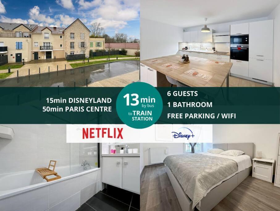 Le Cosy Villeneuve - Appartement Cosy Pour 6 A Disneyland Paris Exterior foto